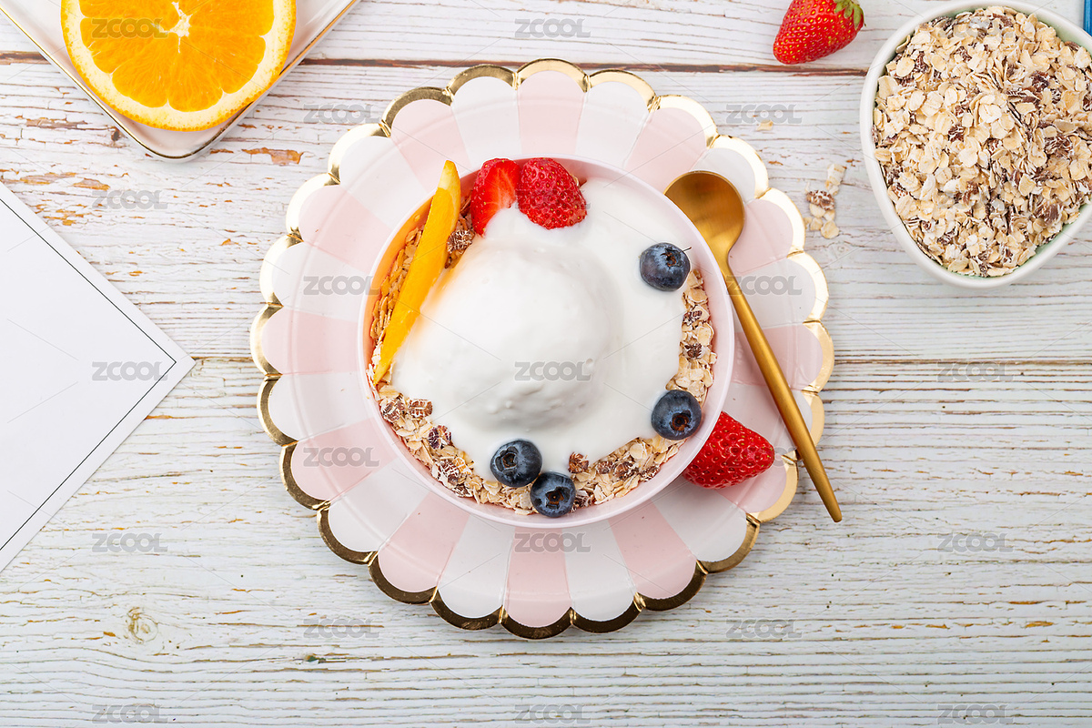 早餐代餐美食：水果酸奶黑麥片（主預(yù)覽-6681899） - 未分類 - 站酷設(shè)計(jì)師lilyhello原創(chuàng)素材 - 站酷ZCOOL