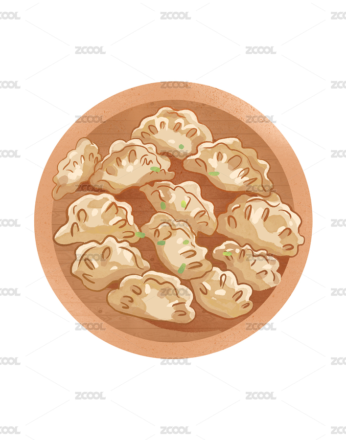 卡通餃子手繪插畫（主預(yù)覽-2921139） - 未分類 - 站酷設(shè)計師之一丶Design原創(chuàng)素材 - 站酷ZCOOL