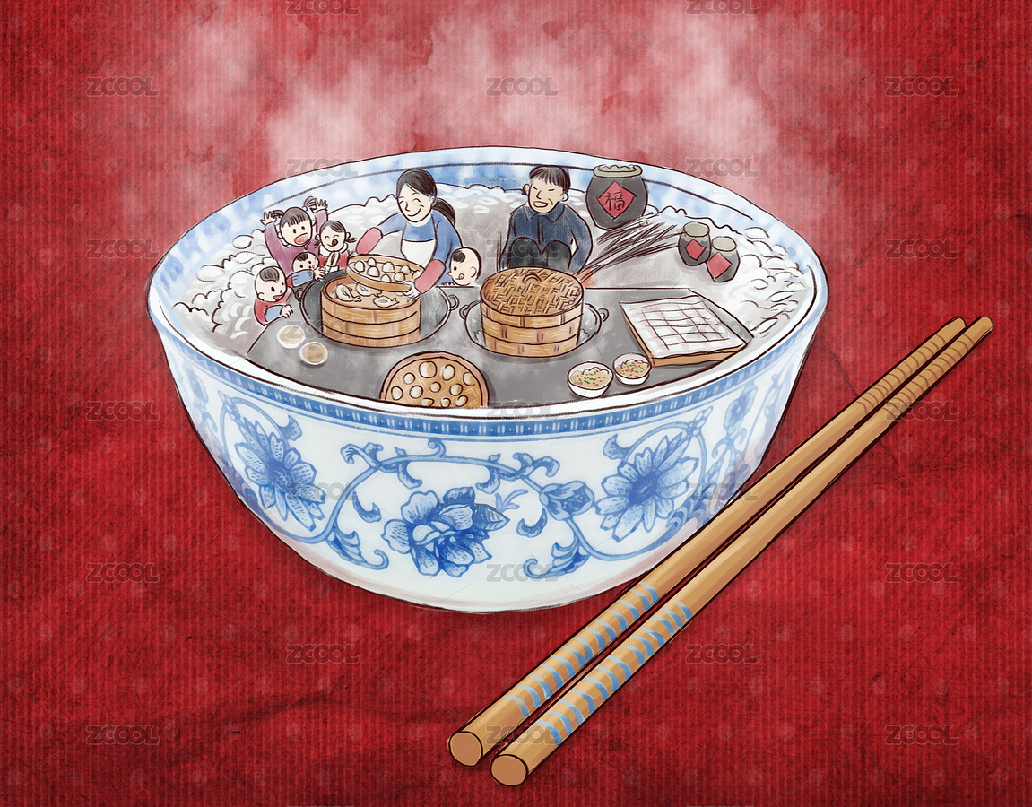 回憶的味道就是新年的年夜飯（主預(yù)覽-6729698） - 未分類 - 站酷設(shè)計師圖方工作室原創(chuàng)素材 - 站酷ZCOOL