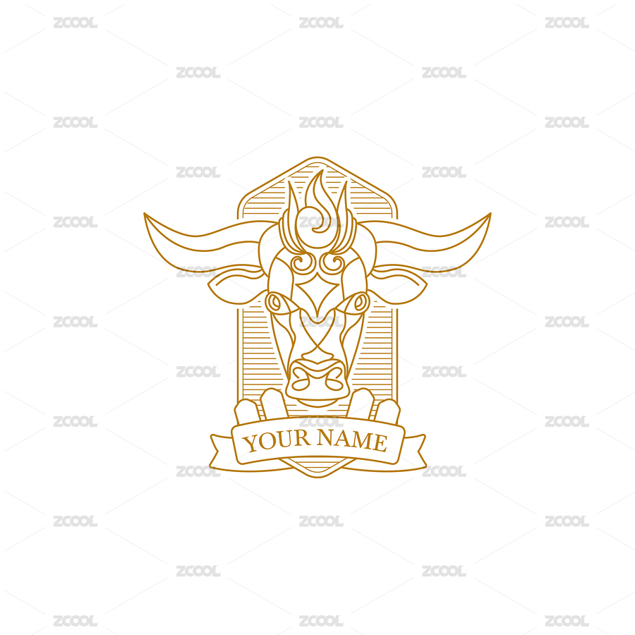 牛頭徽章標志（主預(yù)覽-4850980） - 未分類 - 站酷設(shè)計師陽光花花原創(chuàng)素材 - 站酷ZCOOL