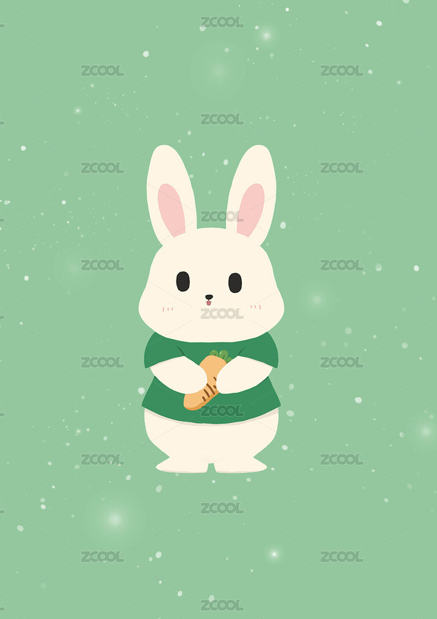 卡通动物小白兔（主预览-908494） - 未分类 - 站酷设计师炸串鱿鱼圈原创素材 - 站酷ZCOOL