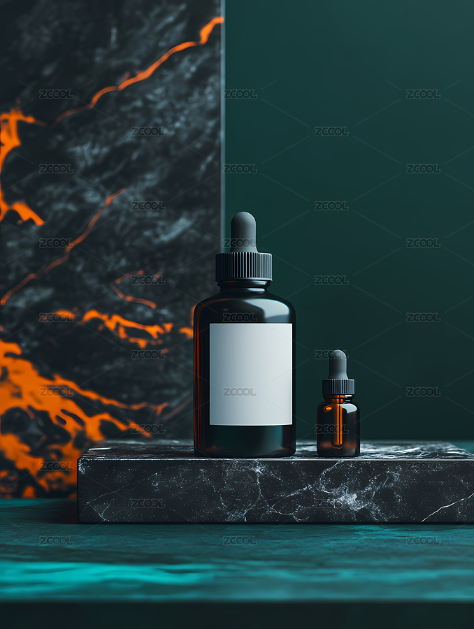 深色背景下的大小棕色滴管瓶（主預覽-9651911） - 未分類 - 站酷設計師99miao原創(chuàng)素材 - 站酷ZCOOL