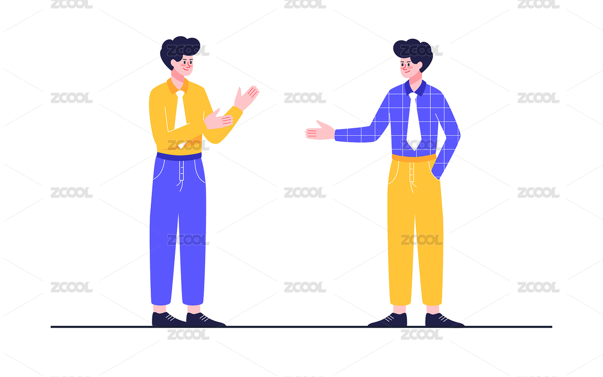 商務(wù)辦公人物插畫(huà)辦公室商業(yè)規(guī)劃溝通場(chǎng)景（主預(yù)覽-4553386） - 未分類 - 站酷設(shè)計(jì)師熊伍_(kāi)原創(chuàng)素材 - 站酷ZCOOL