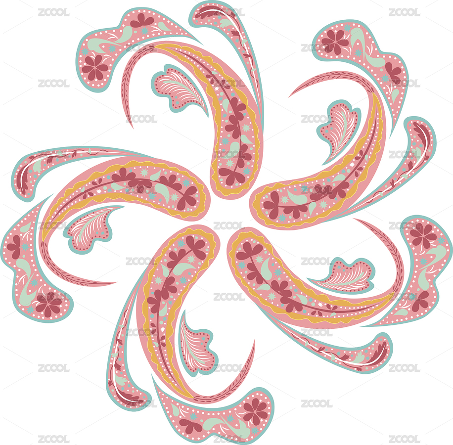 清新佩茲利圓形復(fù)古圖案花型（主預(yù)覽-6132974） - 未分類(lèi) - 站酷設(shè)計(jì)師陌入流年原創(chuàng)素材 - 站酷ZCOOL