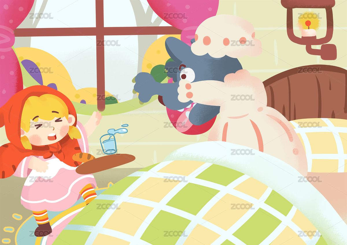 小红帽与大灰狼童话故事（主预览-4709820） - 未分类 - 站酷设计师sibalaxi原创素材 - 站酷ZCOOL