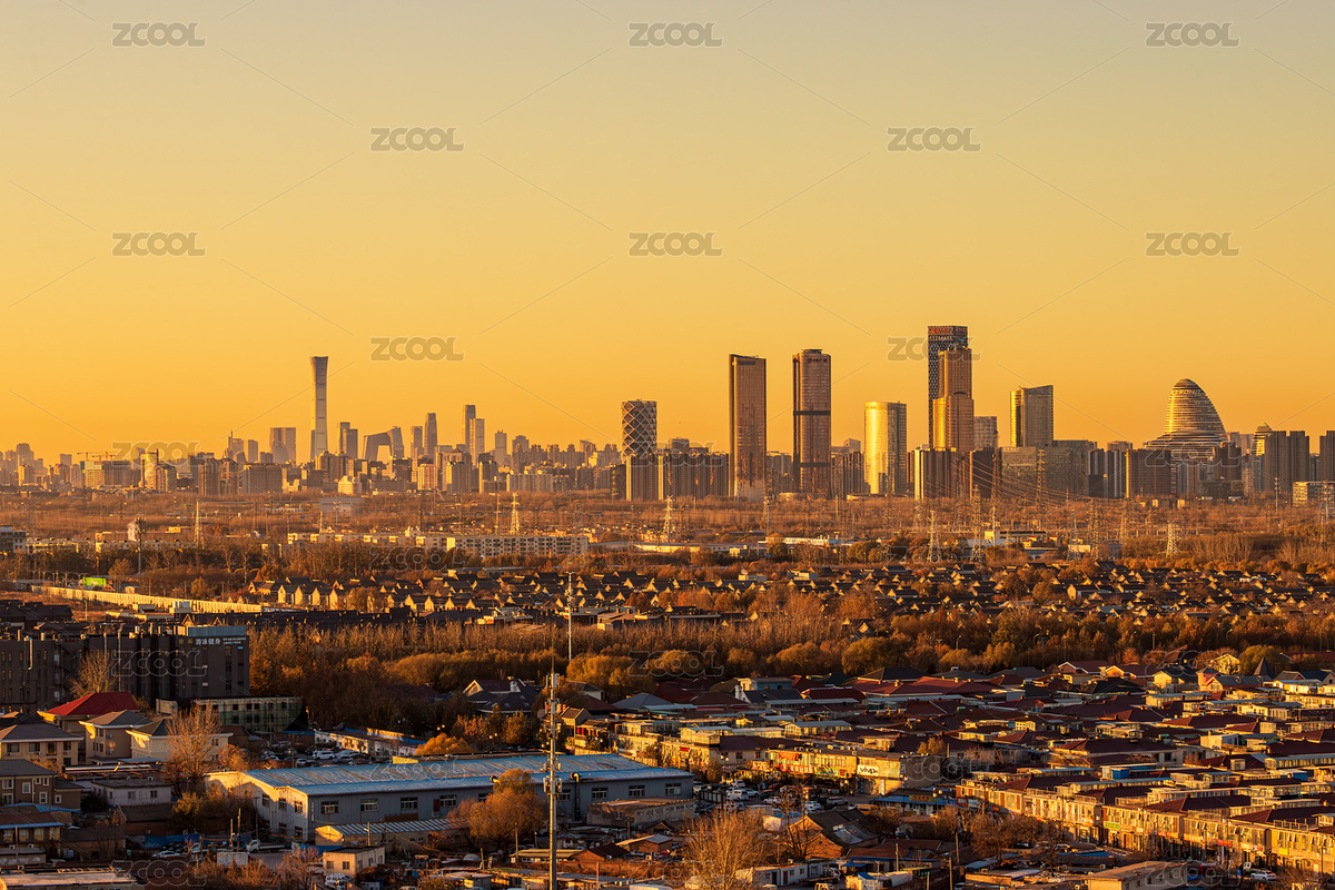 日出金色时刻的国贸CBD和望京CBD同框（主预览-6661429） - 未分类 - 站酷设计师月光之东123原创素材 - 站酷ZCOOL