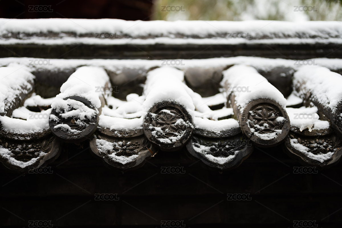 中国传统建筑的屋顶瓦片覆盖积雪（主预览-8561835） - 未分类 - 站酷设计师Z52764491原创素材 - 站酷ZCOOL