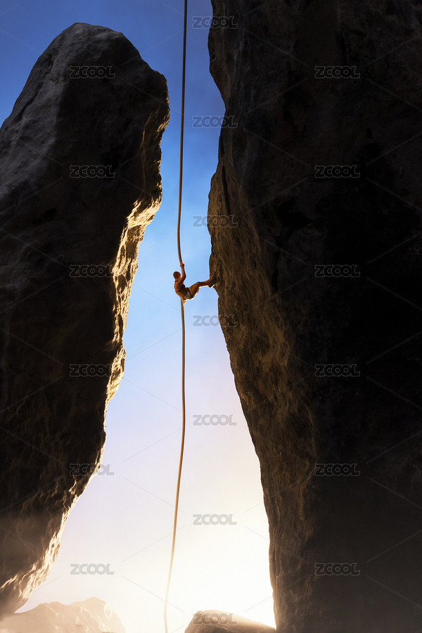 微缩摄影极限运动夕阳下攀岩攀登（主预览-4775907） - 未分类 - 站酷设计师黑白凑原创素材 - 站酷ZCOOL