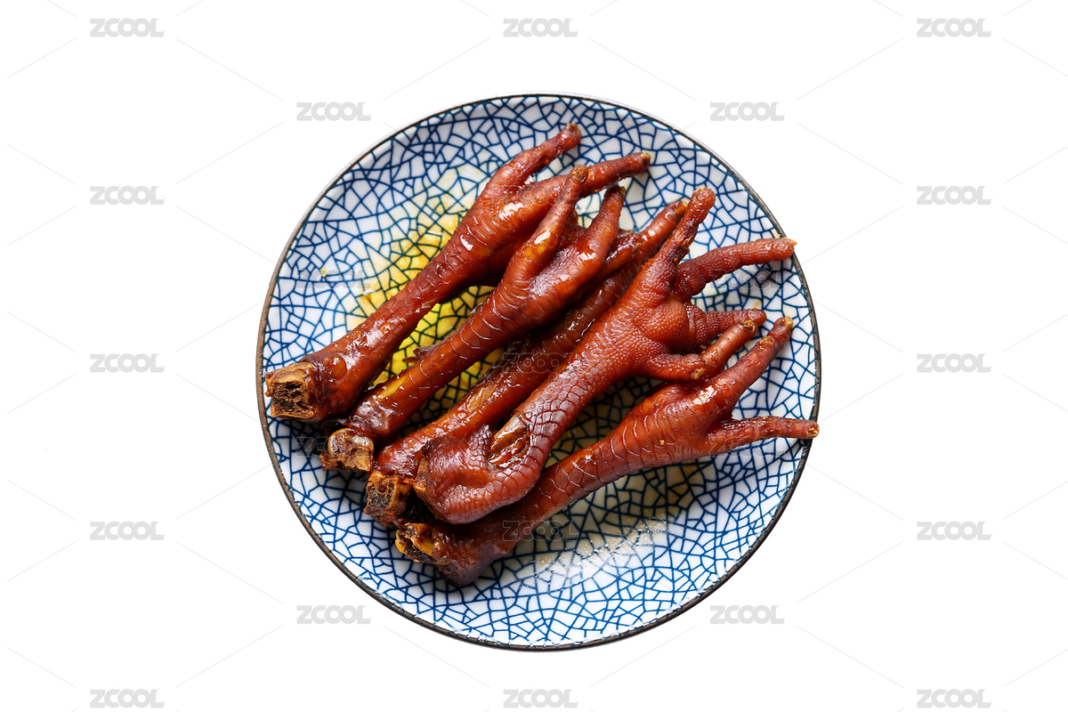 藍白瓷盤上的豉油雞腳（主預(yù)覽-9263835） - 未分類 - 站酷設(shè)計師白子梁原創(chuàng)素材 - 站酷ZCOOL