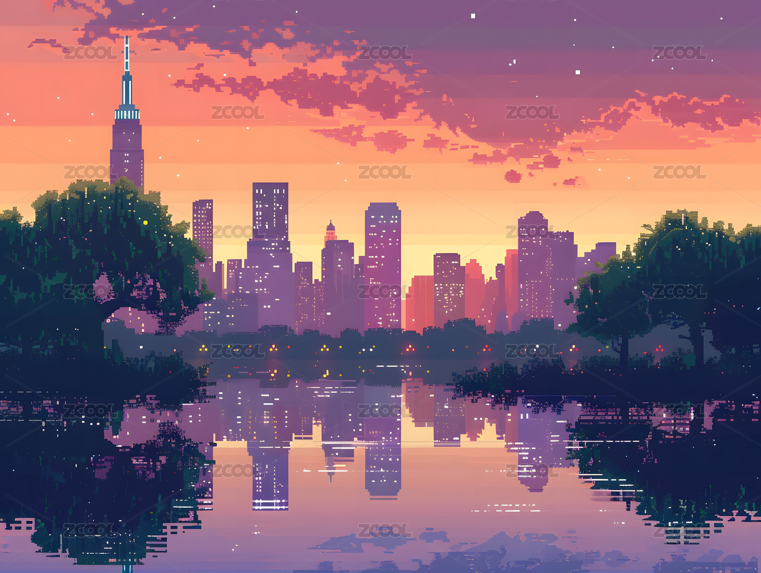 城市像素画