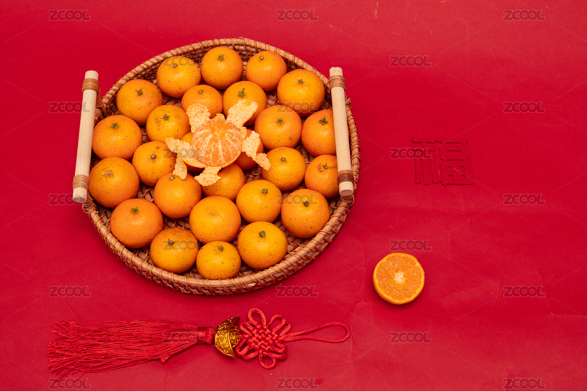 中式紅背景上的砂糖橘（主預(yù)覽-12365095） - 未分類 - 站酷設(shè)計師核桃蘇本蘇原創(chuàng)素材 - 站酷ZCOOL