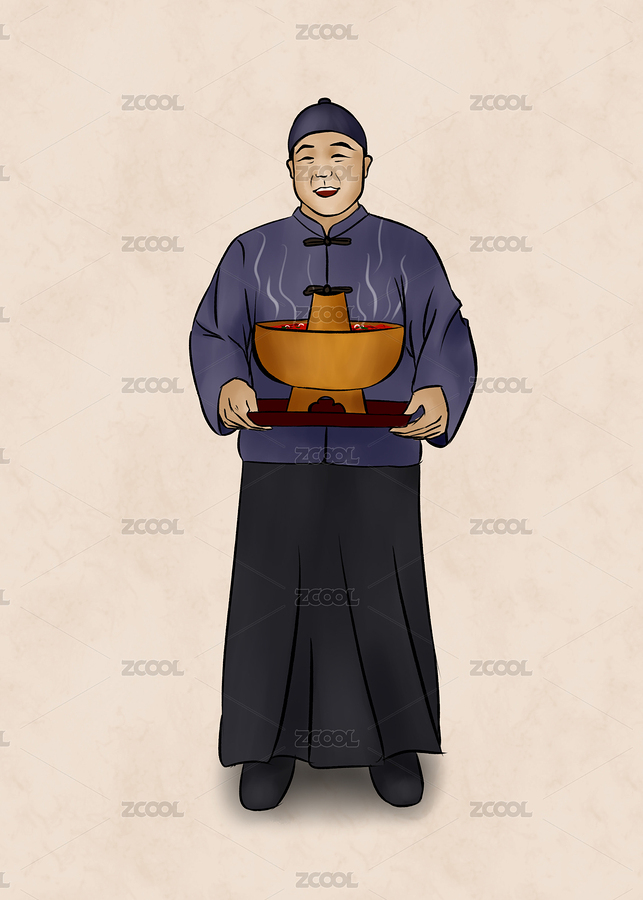 火鍋中餐廳伙計(jì)中國(guó)傳統(tǒng)飲食文化（主預(yù)覽-8983538） - 未分類(lèi) - 站酷設(shè)計(jì)師石家小鬼原創(chuàng)素材 - 站酷ZCOOL