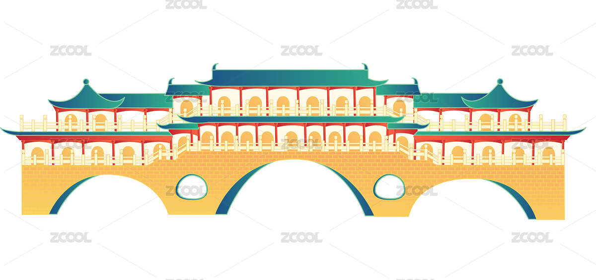 成都標(biāo)志性旅游城市打卡點(diǎn)安順廊橋九眼橋（主預(yù)覽-834292） - 未分類 - 站酷設(shè)計(jì)師果粒Life原創(chuàng)素材 - 站酷ZCOOL