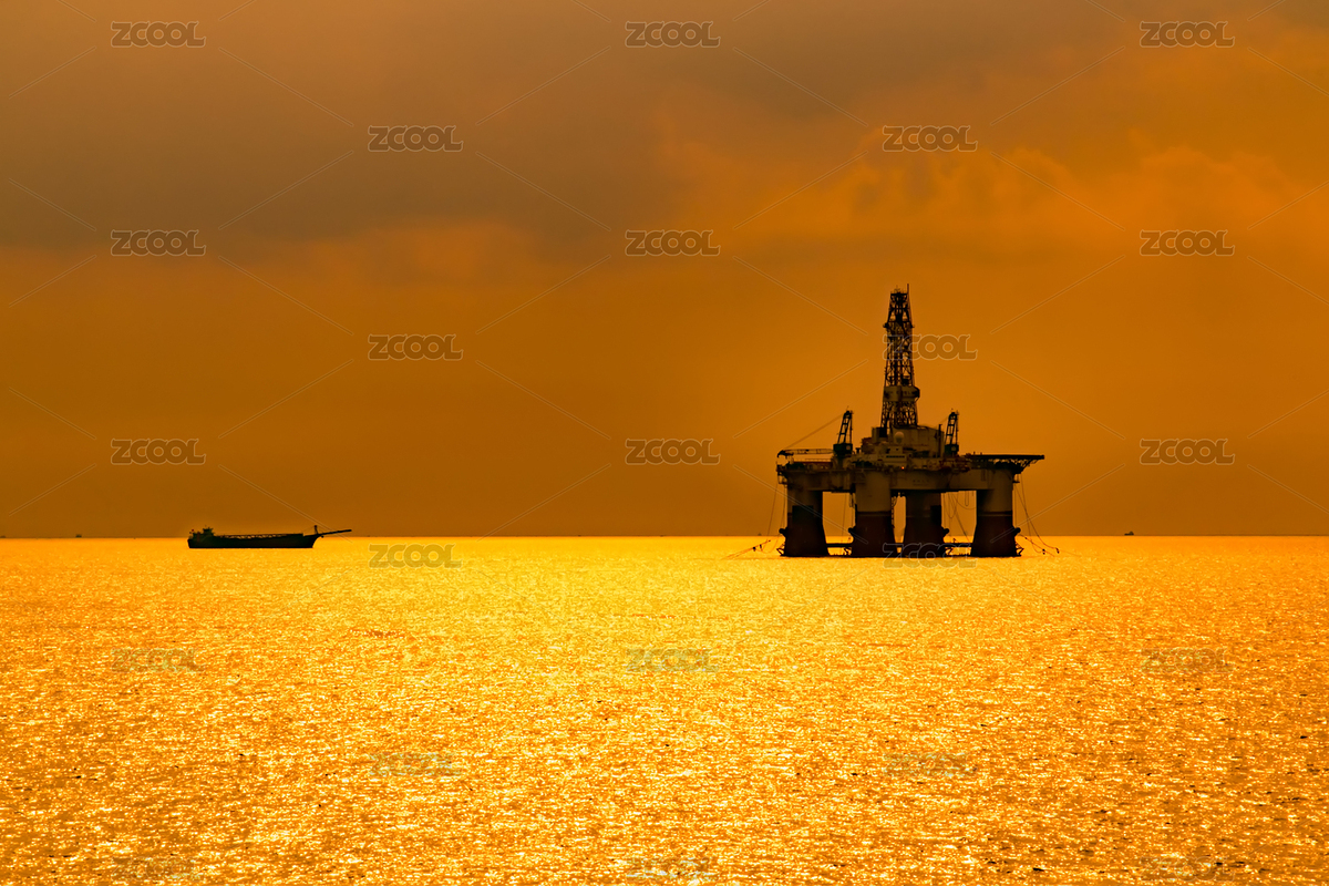 海南省南海黄昏暮色天然气钻井平台建筑景观（主预览-4327797） - 未分类 - 站酷设计师赞赞尼原创素材 - 站酷ZCOOL