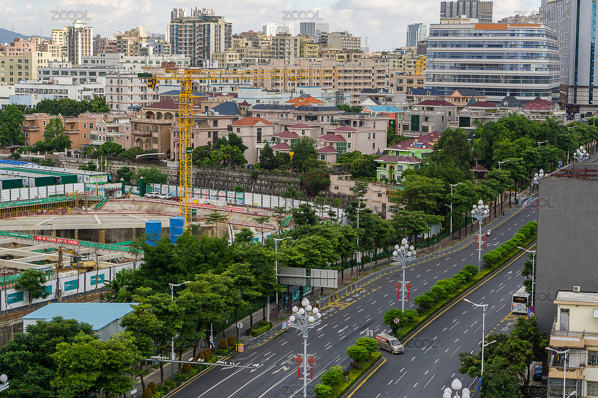 深圳龍華大浪郊區(qū)高樓下俯拍建筑群和道路（主預覽-6483381） - 未分類 - 站酷設計師藍色小小原創(chuàng)素材 - 站酷ZCOOL