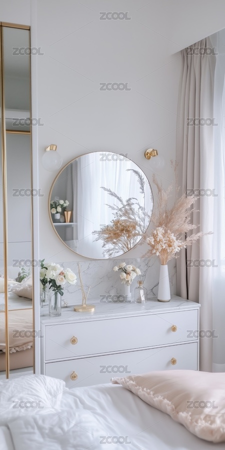 清新明亮歐式輕奢臥室裝飾裝修3D立體插畫（主預(yù)覽-5272145） - 未分類 - 站酷設(shè)計(jì)師亂畫的示綺原創(chuàng)素材 - 站酷ZCOOL
