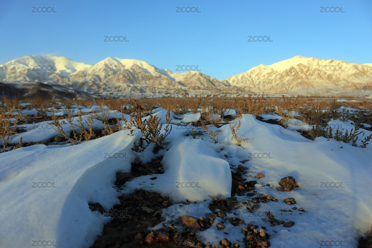 中国新疆哈密：银装素裹暮雪，寒沙衰草残阳（主预览-12422684） - 未分类 - 站酷设计师孙继虎原创素材 - 站酷ZCOOL