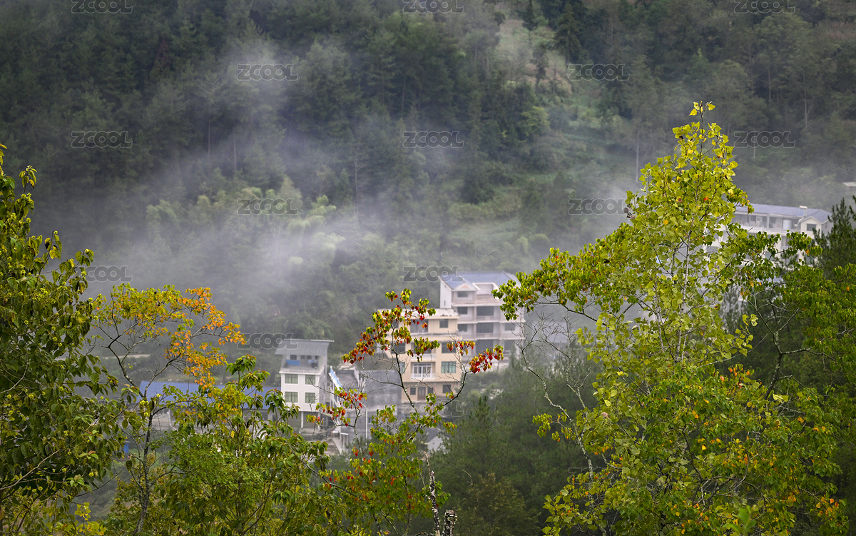 薄雾彩霞绘就乡村美图（主预览-11961777） - 未分类 - 站酷设计师hy4262原创素材 - 站酷ZCOOL