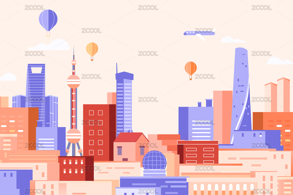 上海建筑群城市背景矢量插畫(huà)（主預(yù)覽-5712101） - 未分類(lèi) - 站酷設(shè)計(jì)師keeein原創(chuàng)素材 - 站酷ZCOOL
