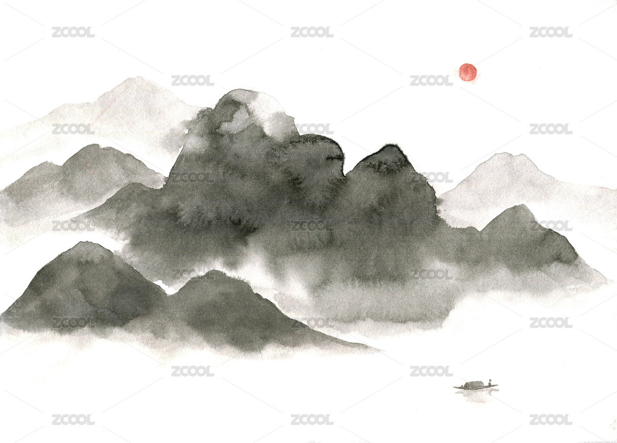 水墨山水（主预览-6754018） - 未分类 - 站酷设计师胡言原创素材 - 站酷ZCOOL