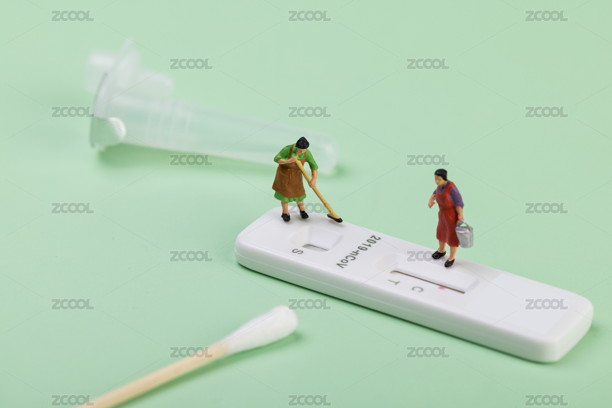 微縮創(chuàng)意站在抗原檢測試紙上的家庭婦女（主預(yù)覽-7877347） - 未分類 - 站酷設(shè)計(jì)師FEIS黃先森原創(chuàng)素材 - 站酷ZCOOL