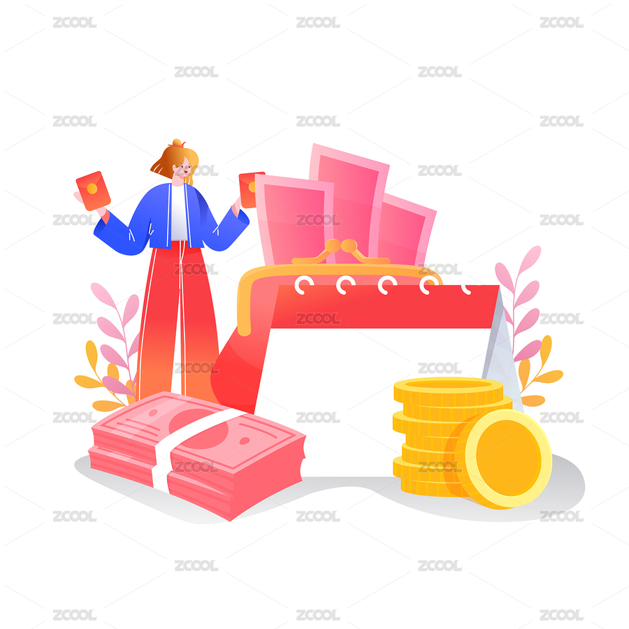 卡通紅包活動金融概念背景矢量插畫（主預(yù)覽-5638762） - 未分類 - 站酷設(shè)計師keeein原創(chuàng)素材 - 站酷ZCOOL