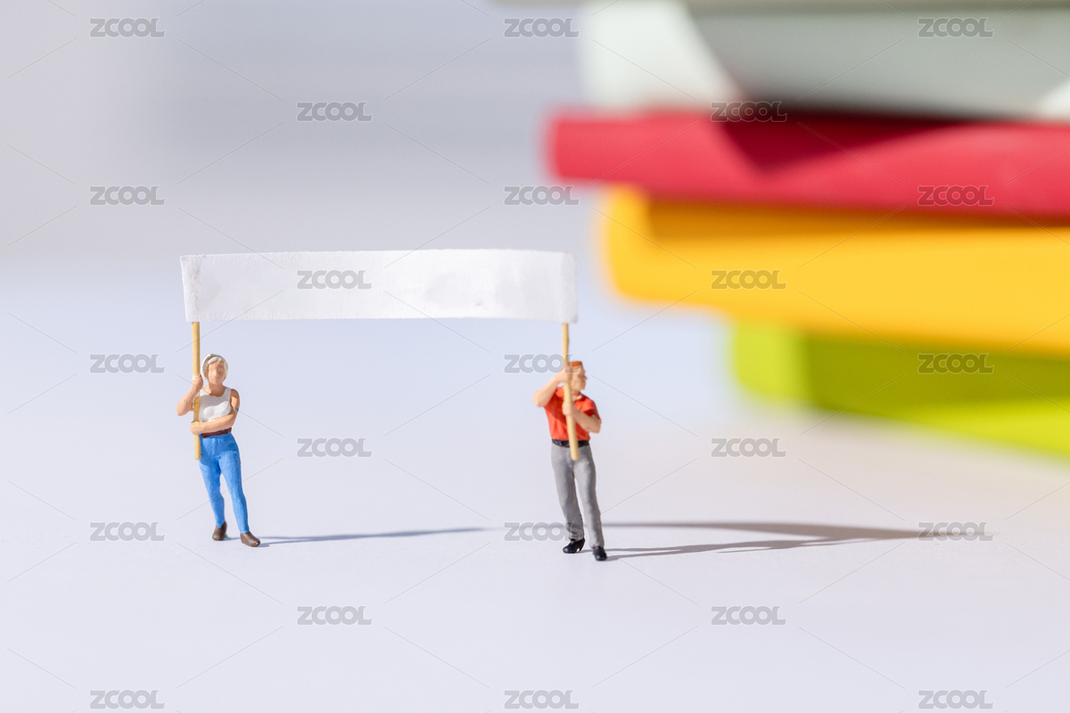 两个人拉着一个横幅标语（主预览-4822707） - 未分类 - 站酷设计师今天喝咖啡了吗原创素材 - 站酷ZCOOL