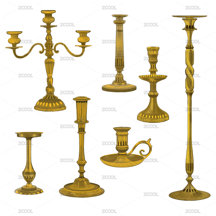 卡通手繪肌理燭臺（主預(yù)覽-8748492） - 未分類 - 站酷設(shè)計(jì)師黑妞小壞蛋原創(chuàng)素材 - 站酷ZCOOL