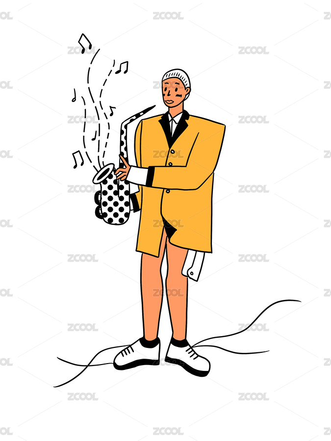 男演奏家在表演吹薩克斯樂曲（主預(yù)覽-7993597） - 未分類 - 站酷設(shè)計(jì)師蘇森Suzie原創(chuàng)素材 - 站酷ZCOOL