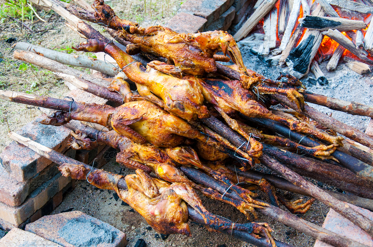 在户外用木棍和炭火烤鸡（主预览-1885855） - 未分类 - 站酷设计师racin原创素材 - 站酷ZCOOL