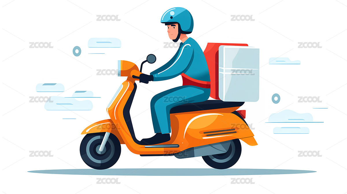 騎手送外賣（主預(yù)覽-4907319） - 未分類 - 站酷設(shè)計師五芒原創(chuàng)素材 - 站酷ZCOOL