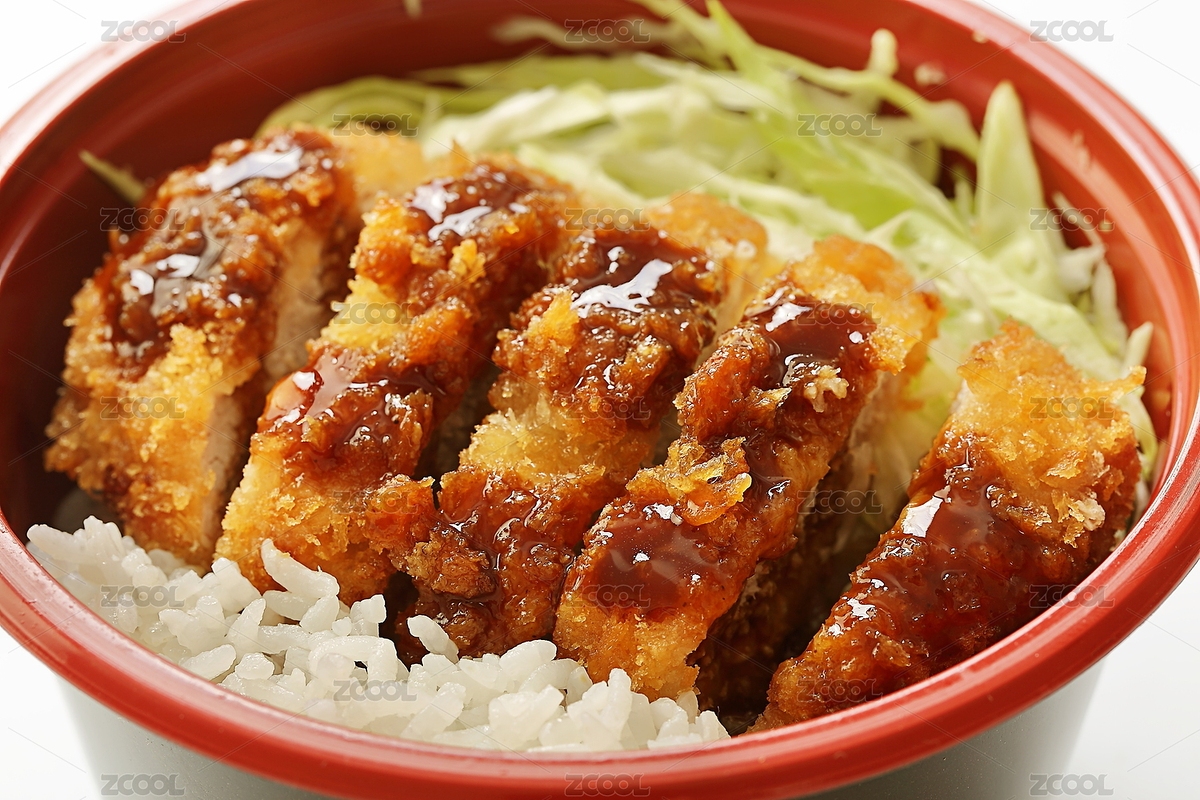 紅色碗里的日本料理豬排飯（主預覽-2820590） - 未分類 - 站酷設(shè)計師紅狐貍攝影工作室原創(chuàng)素材 - 站酷ZCOOL