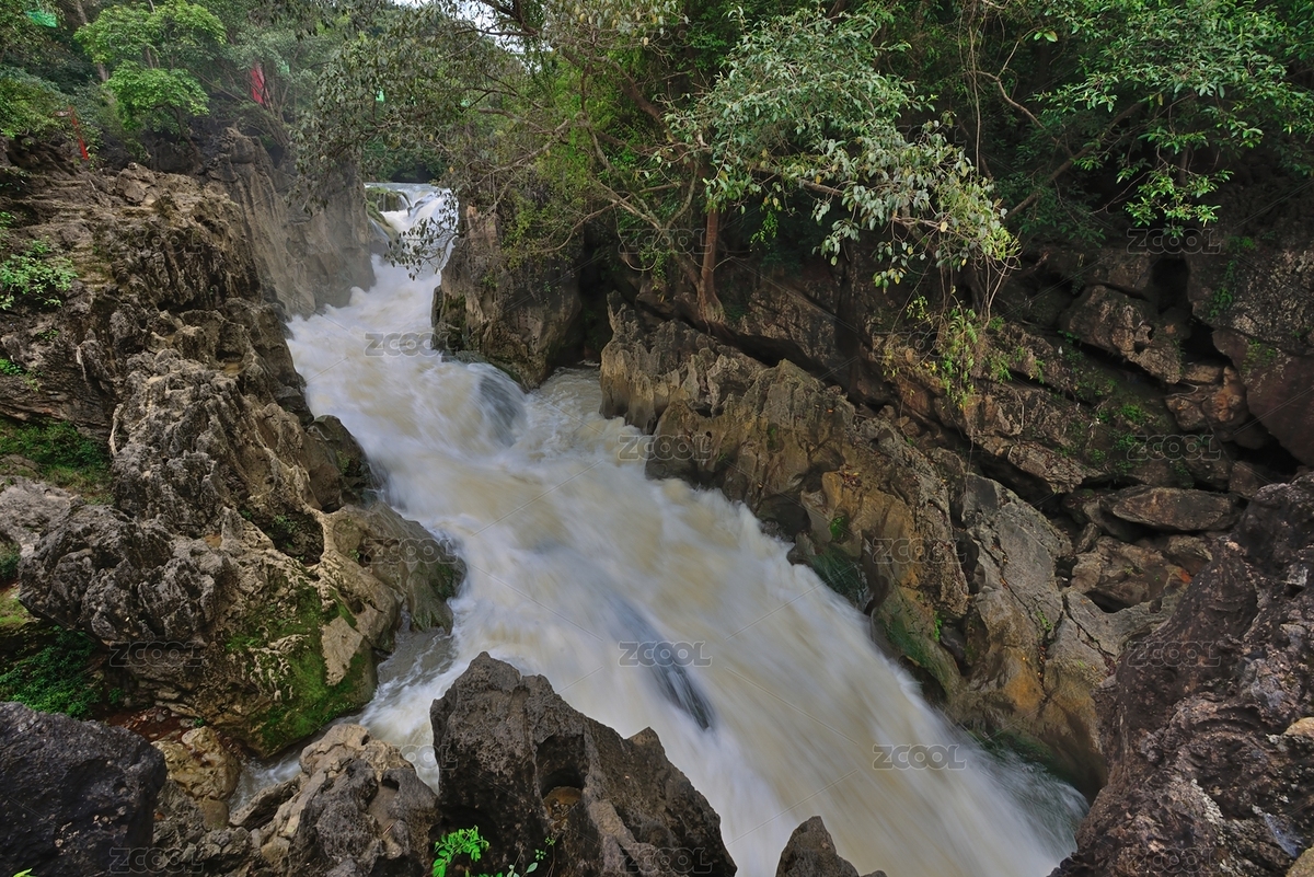 夏天汛期貴州喀斯特地貌中漲水的河流（主預覽-5781003） - 未分類 - 站酷設(shè)計師voodoozjy原創(chuàng)素材 - 站酷ZCOOL