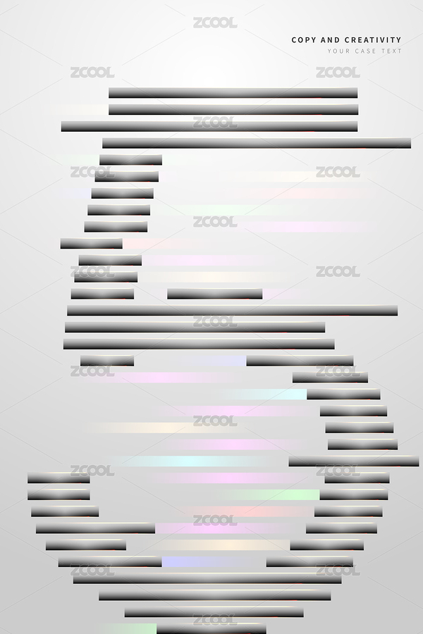 黑白色块彩色流光抽象风格数字5创意海报（主预览-2035012） - 未分类 - 站酷设计师庚承GRECHENG原创素材 - 站酷ZCOOL