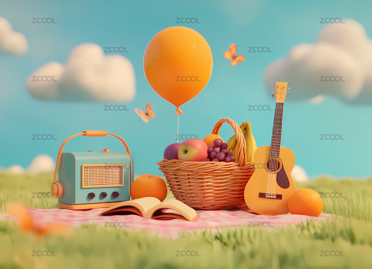 草坪音樂野餐（主預(yù)覽-10499972） - 未分類 - 站酷設(shè)計師Cynthia水果兔子原創(chuàng)素材 - 站酷ZCOOL