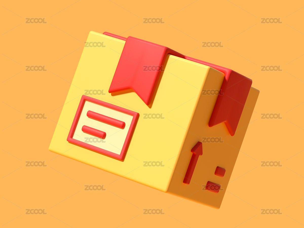 橙色背景中的活動促銷郵寄包裹快遞盒圖標（主預(yù)覽-8974500） - 未分類 - 站酷設(shè)計師在_野原創(chuàng)素材 - 站酷ZCOOL