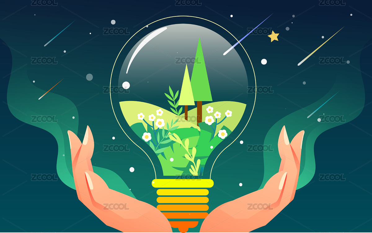 地球一小時(shí)環(huán)境保護(hù)節(jié)能減排低碳生活插畫(huà)（主預(yù)覽-5398071） - 未分類(lèi) - 站酷設(shè)計(jì)師熊伍_(kāi)原創(chuàng)素材 - 站酷ZCOOL