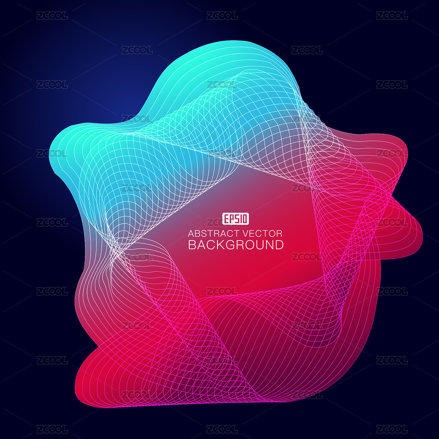 色彩漸變與波浪線(xiàn)組成的抽象圖案矢量背景（主預(yù)覽-8877998） - 未分類(lèi) - 站酷設(shè)計(jì)師hqrloveq原創(chuàng)素材 - 站酷ZCOOL