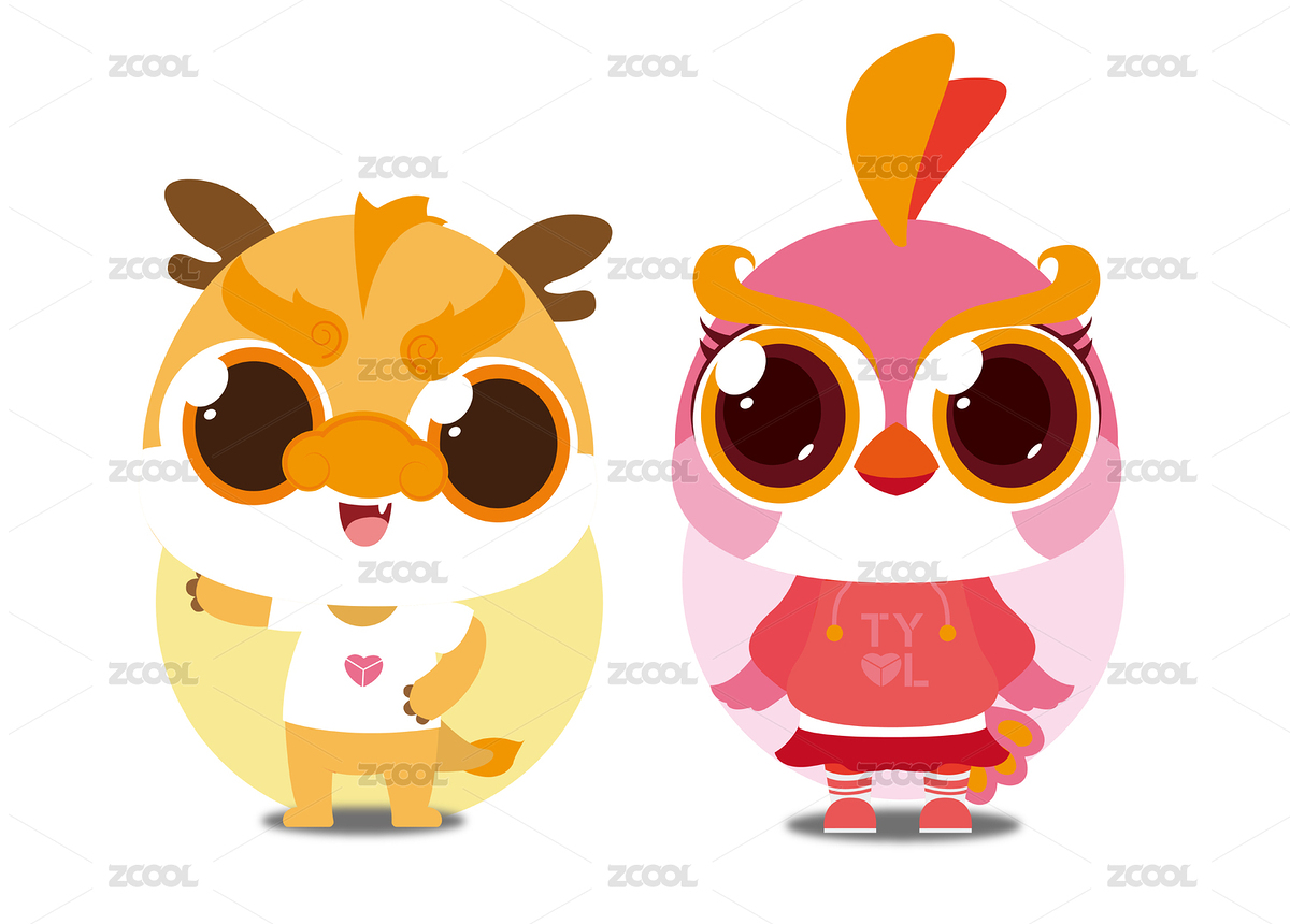 龍鳳卡通形象原創(chuàng)矢量插畫（主預覽-5732879） - 未分類 - 站酷設計師風語storm原創(chuàng)素材 - 站酷ZCOOL