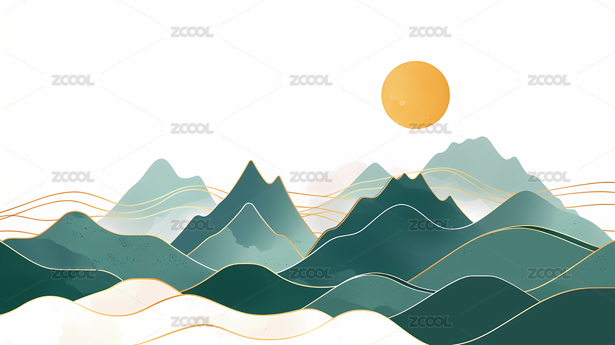 極簡國風輕奢山水畫（主預覽-8566020） - 未分類 - 站酷設計師采采木原創(chuàng)素材 - 站酷ZCOOL