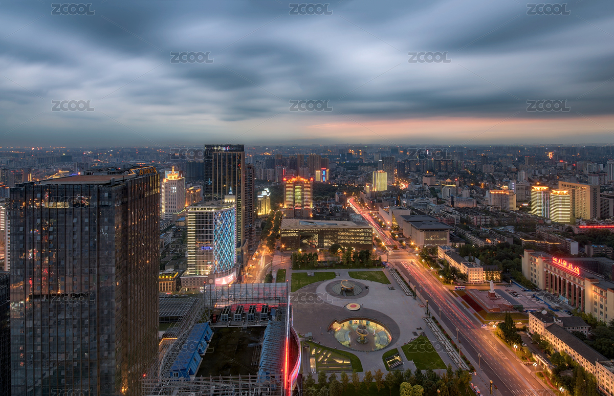 中國四川成都天府廣場傍晚夜景（主預覽-8346929） - 未分類 - 站酷設計師nesea原創(chuàng)素材 - 站酷ZCOOL