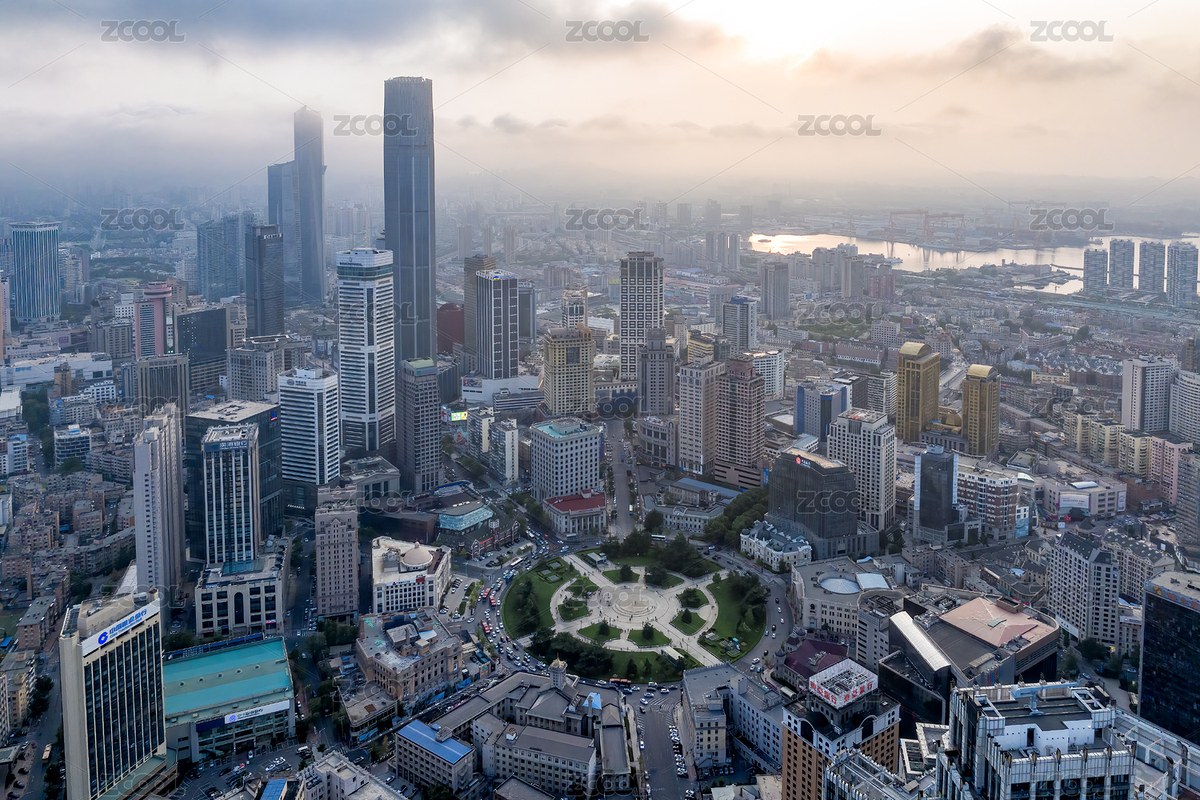 大連中山廣場航拍 環(huán)島建筑群城市俯瞰（主預(yù)覽-11765408） - 未分類 - 站酷設(shè)計師catband原創(chuàng)素材 - 站酷ZCOOL