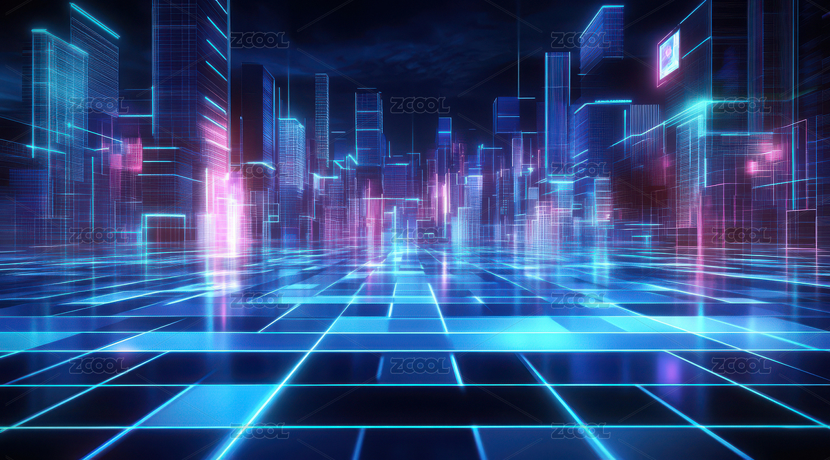 未來(lái)城市背景和大規(guī)模城市數(shù)字孿生云計(jì)算（主預(yù)覽-2054513） - 未分類(lèi) - 站酷設(shè)計(jì)師Double515原創(chuàng)素材 - 站酷ZCOOL
