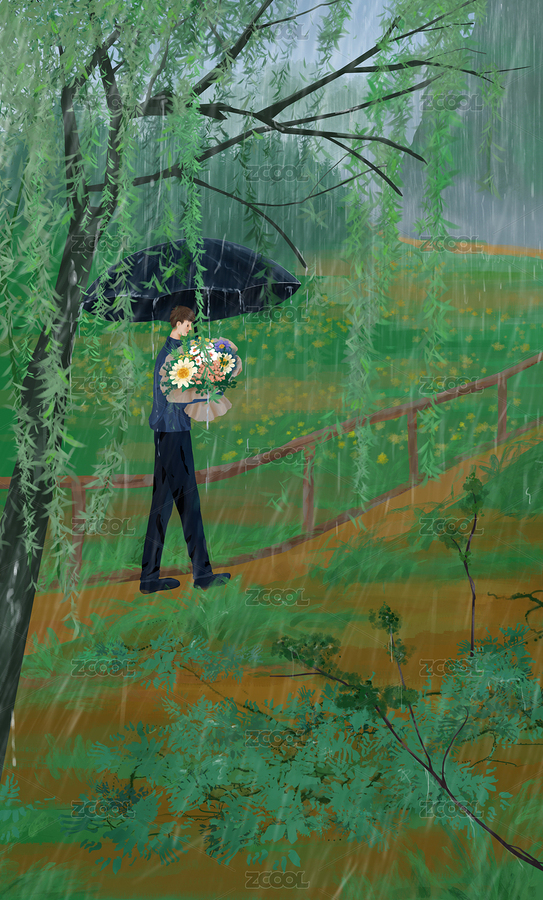 清明手拿鮮花掃墓的人（主預(yù)覽-3513980） - 未分類 - 站酷設(shè)計師wlob_原創(chuàng)素材 - 站酷ZCOOL