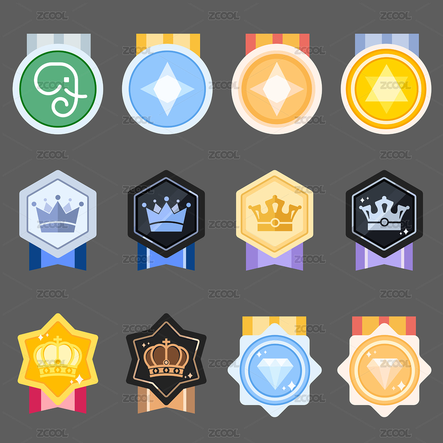 會員等級圖標（主預覽-4485041） - 未分類 - 站酷設計師塔那托斯原創(chuàng)素材 - 站酷ZCOOL