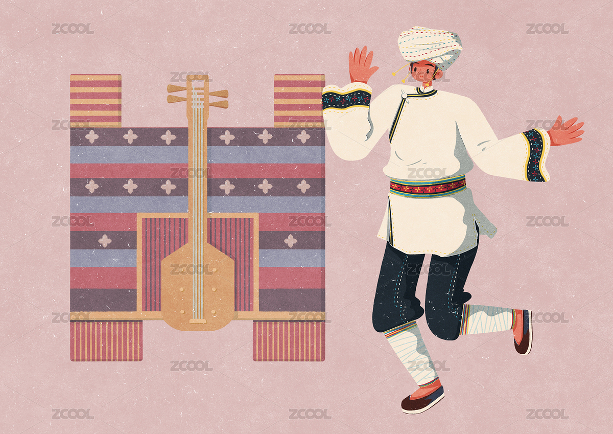 怒族傳統(tǒng)服裝男性（主預覽-7818387） - 未分類 - 站酷設計師歪蹄原創(chuàng)素材 - 站酷ZCOOL