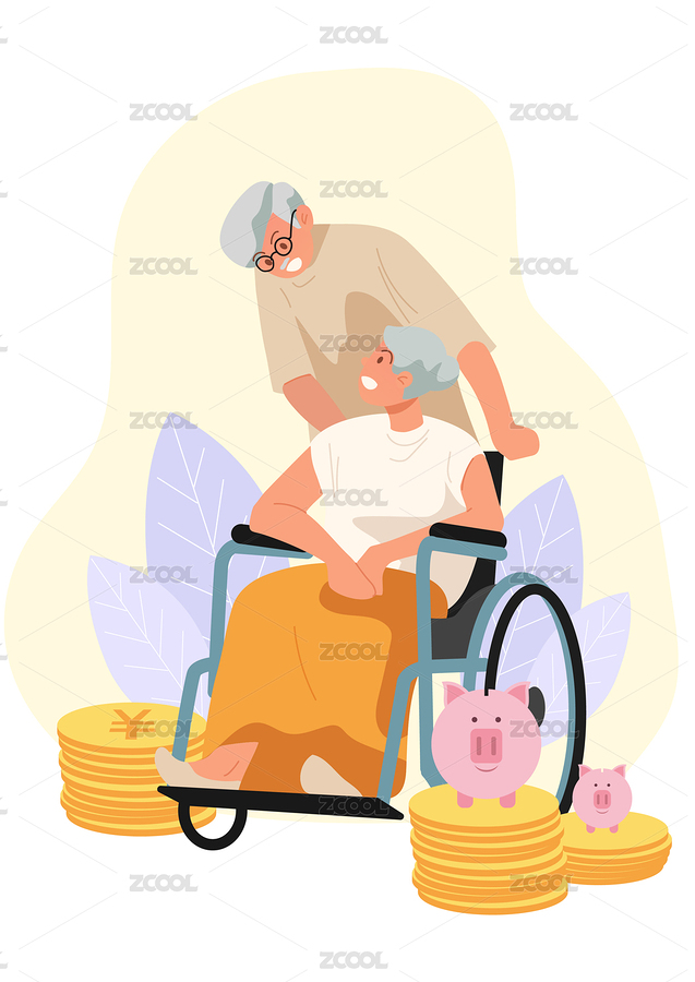 老年夫妻得到社会保障养老医疗插画（主预览-2695887） - 未分类 - 站酷设计师喵大人插画原创素材 - 站酷ZCOOL