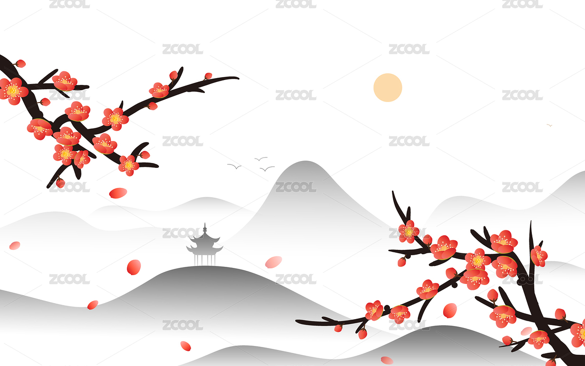 梅花水墨畫山水畫背景墻（主預(yù)覽-7991876） - 未分類 - 站酷設(shè)計師jinkyliao原創(chuàng)素材 - 站酷ZCOOL