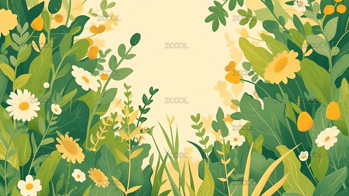 春天手繪植物花朵插畫背景（主預(yù)覽-1040314） - 未分類 - 站酷設(shè)計(jì)師林中宛陽原創(chuàng)素材 - 站酷ZCOOL