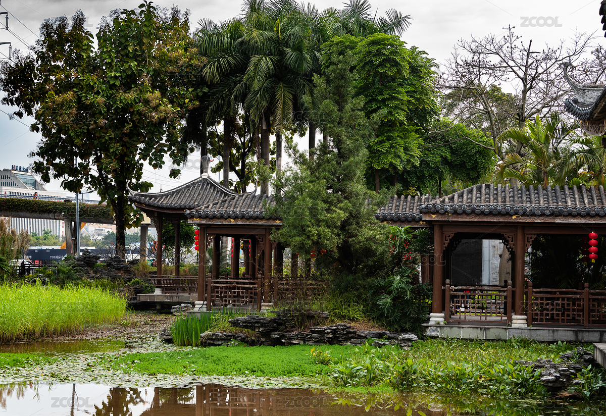 隱藏在樹林中的嶺南建筑景觀圖（主預(yù)覽-7221254） - 未分類 - 站酷設(shè)計(jì)師袁新平原創(chuàng)素材 - 站酷ZCOOL